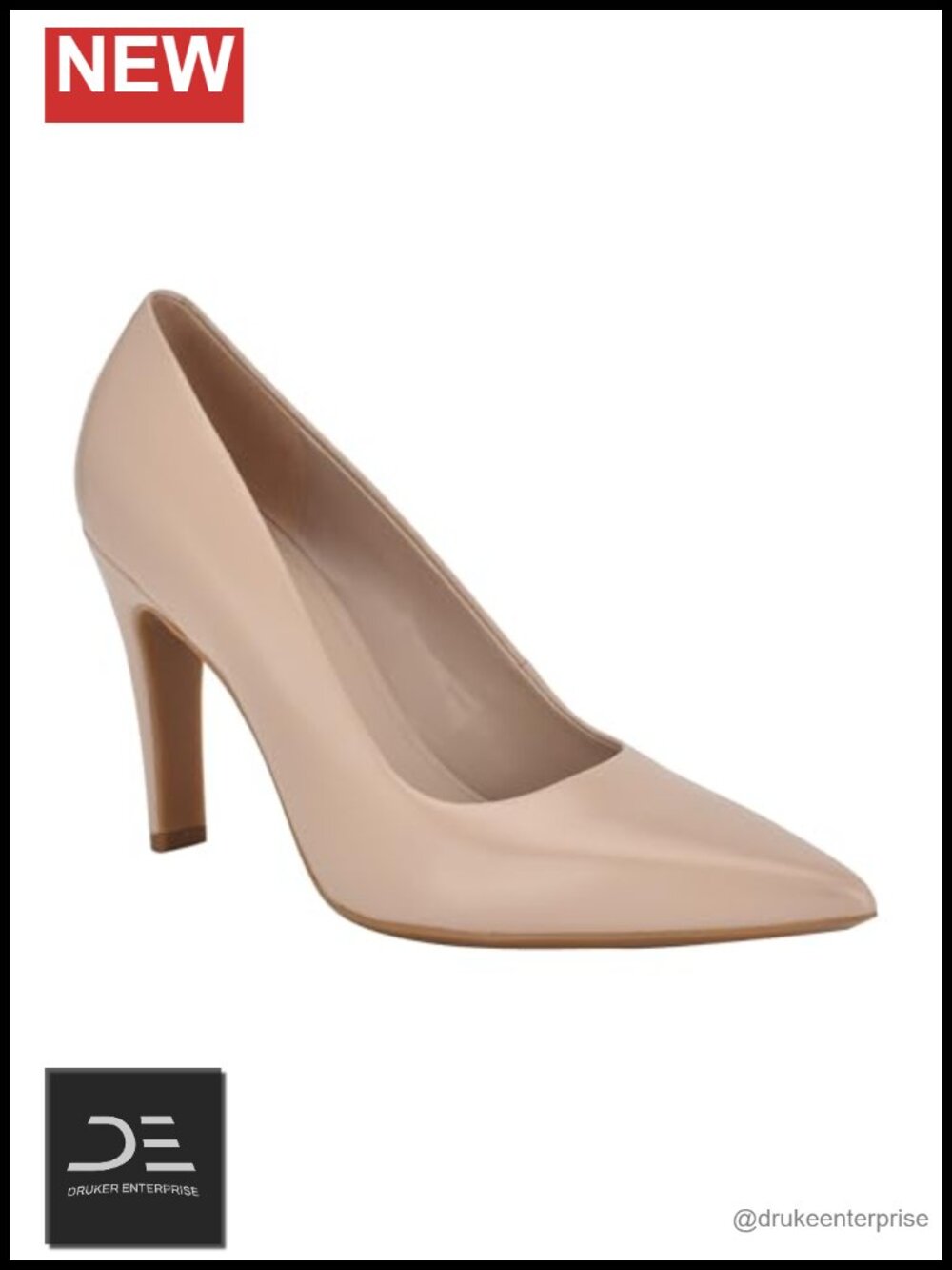 Calvin Klein Dessia Leather Pointed Toe Stiletto Heels Pumps Women's Shoes